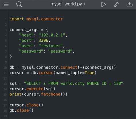 MySQL Connector Python On IOS Using Pythonista LaptrinhX