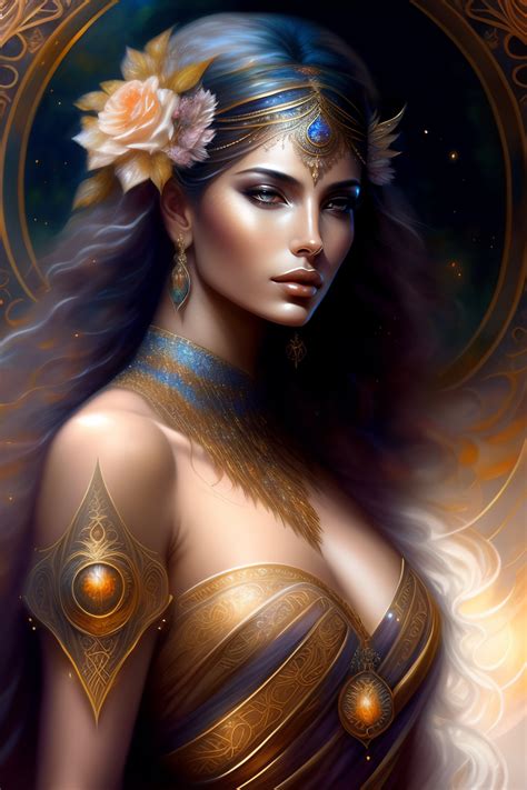 Lexica Beautiful Celestial Goddess Unusual Beauty Esoteric Muted Colors Head In Focus