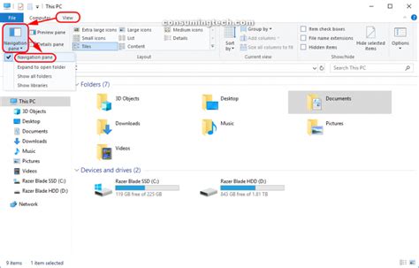 How To Hide Or Show Libraries In Navigation Pane In Windows 10