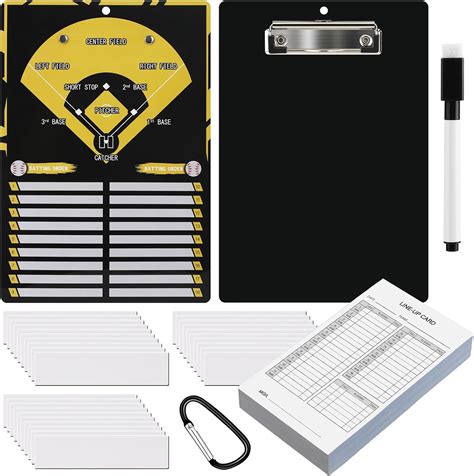 Lincia 131 Pcs Magnetic Baseball Lineup Board Set With 100