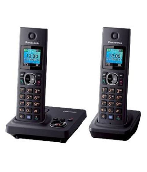 Buy Panasonic Kx Tg7862 Cordless Landline Phone Black Online At