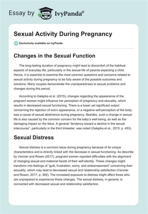 Sexual Activity During Pregnancy Words Essay Example