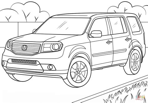 Honda Pilot coloring page  Free Printable Coloring Pages