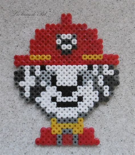 Pixel art pat patrouille chase. Perle à repasser : Marcus - Les loisirs de Pat | Art perle ...