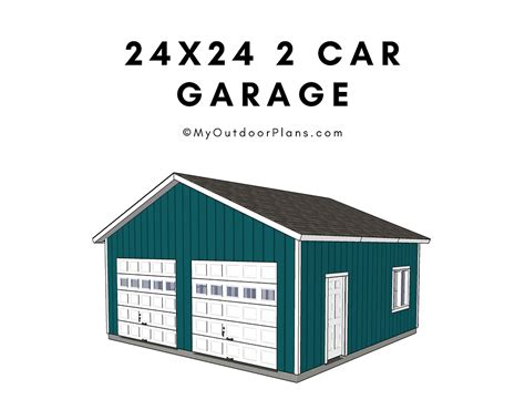 24x24 2 Car Garage Plans