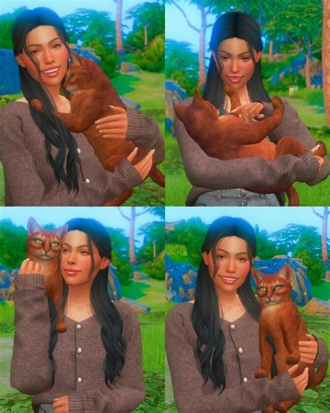 Posing With A Cat Pose Pack At Katverse Sims 4 Updates