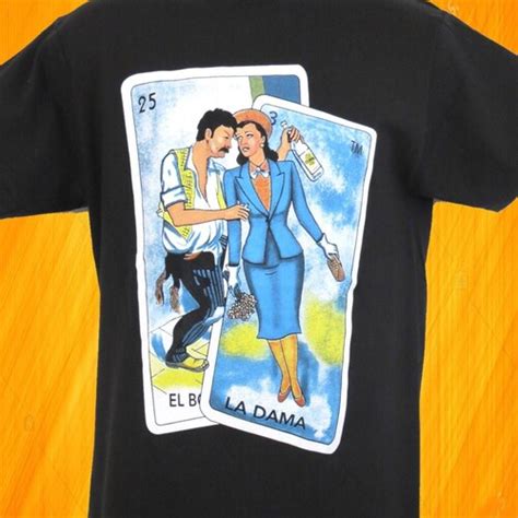 mexican loteria unisex t shirt funny the couple el borracho y etsy