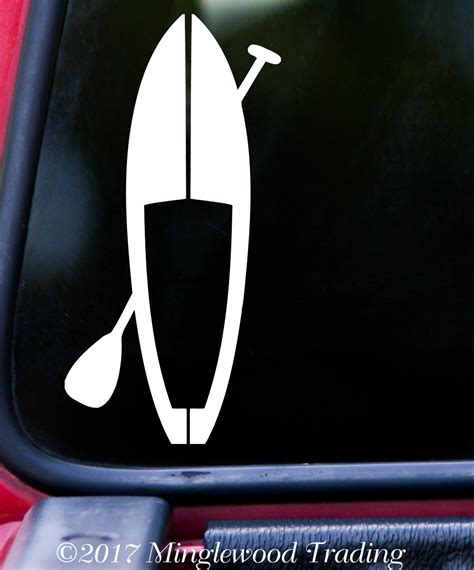 Paddle Board Vinyl Decal Sticker 8 X 4 Sup Stand Up Paddling