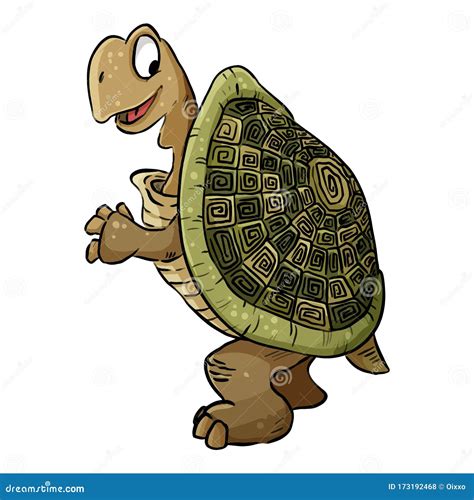 Turtle Image Cartoon Illustration Of A Cute Tortoise Turtle Comic