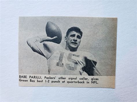 Babe Parilli Green Bay Packers 1953 Sands Football Pictorial Co Panel Ebay