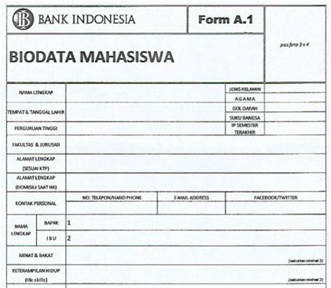 Detail Contoh Formulir Biodata Diri Lengkap Koleksi Nomer