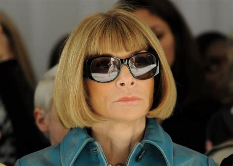 Anna Wintour At Mulberry Celebrity Beauty At London Fashion Week