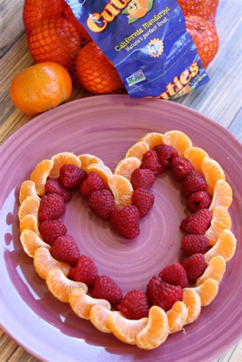 Heart Shaped Fruit Platter With Orange Whipped Cream Recipe Mom