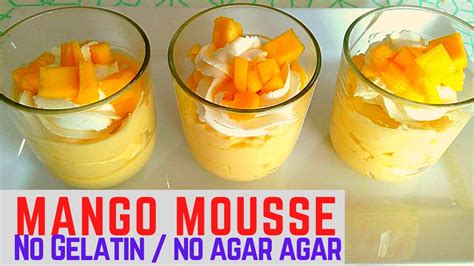 Mango Mousse Recipe Eggless No Gelatin No Agar Agar Mango Mousse
