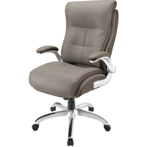 Realspace Ampresso Leather High Back Big And Tall Chair Taupe Sandia