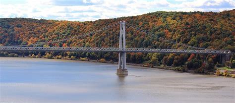 Mid Hudson Bridge In Autumn Photograph By Karen Silvestri