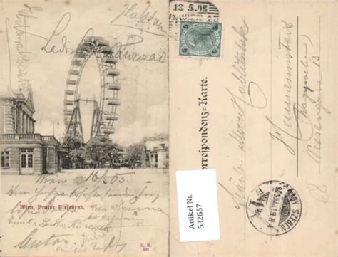 532657 Great Postcard Vienna 2 Leopoldstadt Prater Ferris Wheel £688
