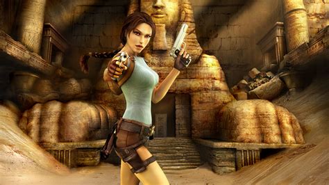 Immagine Tomb Raider Anniversary Pistole Lara Croft Ragazze 1366x768