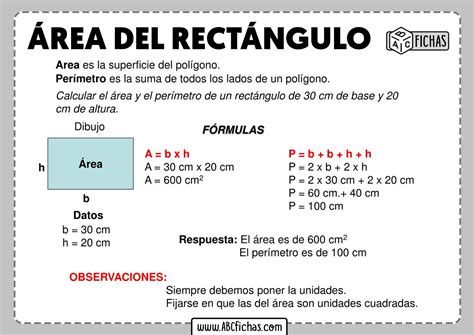 Fórmula Del Área Del Rectángulo Con Ejemplos Prácticos