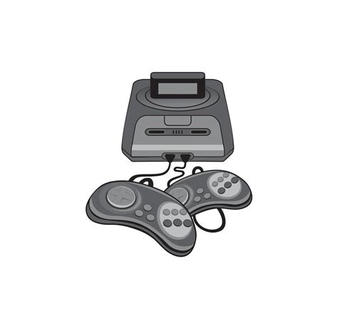 Classic Sega Game Console Design Illustration 9901713 Vector Art At