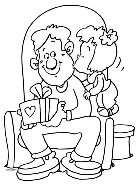 Kleurplaat Vaderdag liefste papa Kleurplaten.nl Vaderdag