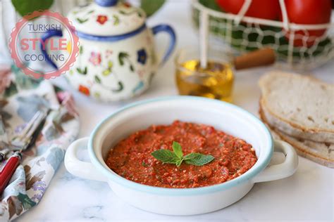 Spicy Tomato Dip Recipe Turkish Style Cooking