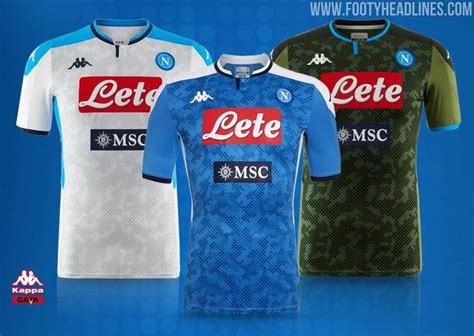 Ssc Napoli 19 20 Home Away Third And Goalkeeper Kits Released Footy