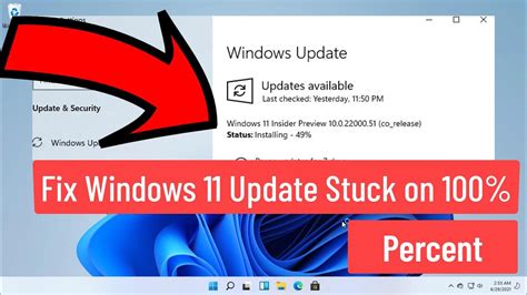 Windows 11 Update Stuck At 100