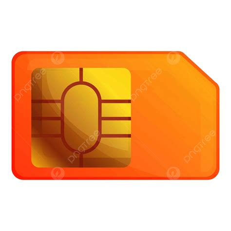 Sim Card Clipart Transparent Background Orange Sim Card Icon White