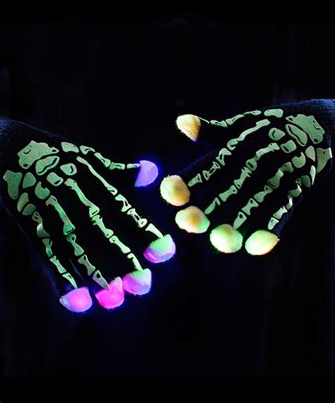 Led Skeleton Gloves Glow Sticks Skeleton Gloves Led Accessories