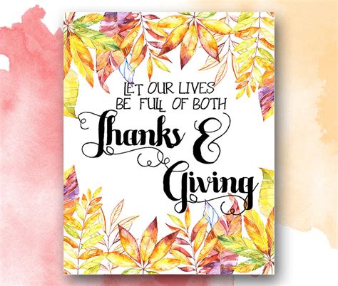 Thanksgiving Printable Art Fall Decoration By Prettypluspaper
