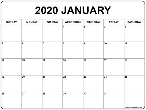 Catch Blank Printable 2020 Calendars By Month Calendar Printables