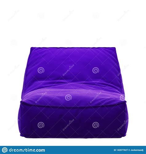 Soft Purple Armchair Fabric On A White Background 3d Rendering Stock