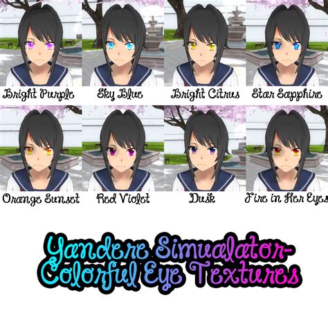 Yandere Simulator Colorful Eyes Texture Pack By Imaginaryalchemist On