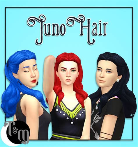 Juno Hair By Teanmoon All Ea Colors Base Game ♥teanmoon♥ Sims 4
