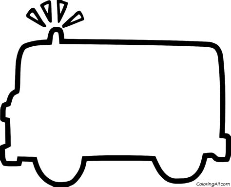 Ambulance Outline Coloring Page Coloringall