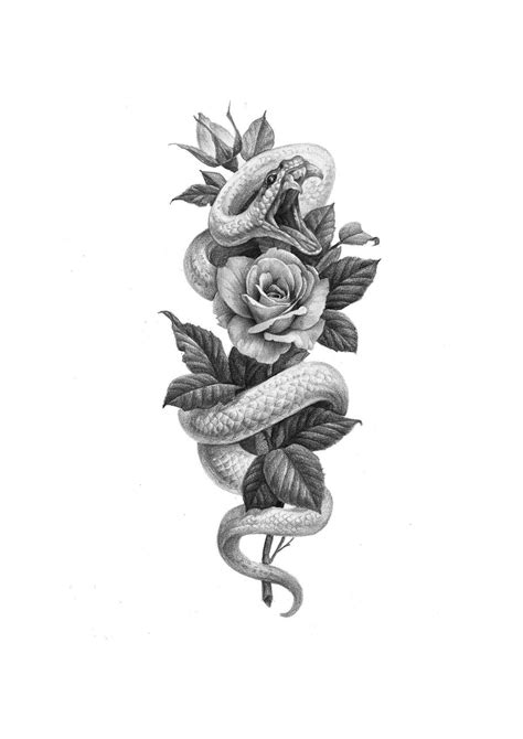 Smell The Roses Snake Tattoo Design Tattoo Designs And Meanings