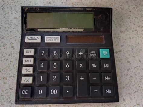 A Broken Calculator On White Floor Stock Photo Image Of Business