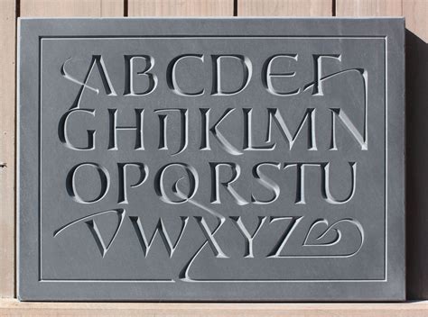 In Welsh Slate Lettering Design Lettering Alphabet Carving Letters In