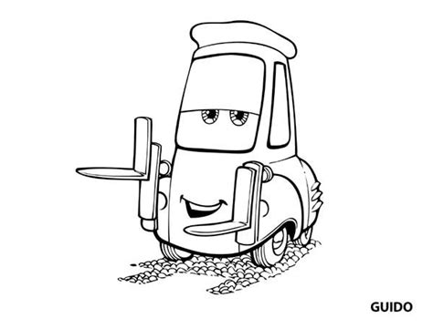 I hope you can have a good time with these disney cars coloring pages. Awesome Guido In Disney Cars Coloring Page - Download ...