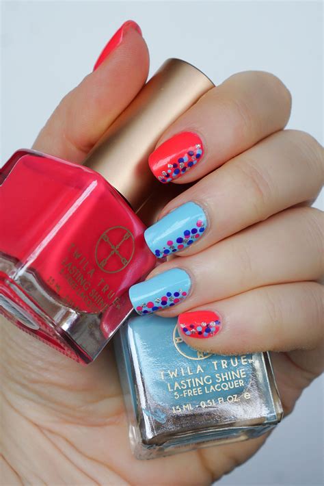 Colorful Confetti Nail Art Living After Midnite