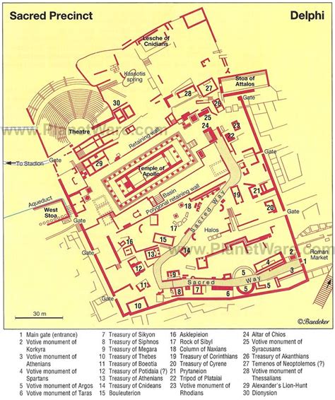 Delphi Sacred Precinct Map