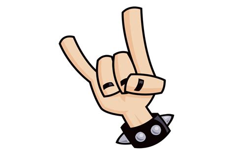 Heavy Metal Devil Horns Hand Sign By Fizzgig Thehungryjpeg