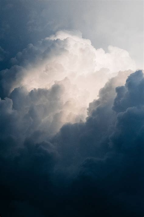 Download Dark Blue Skyline Cloudy Sky Wallpaper
