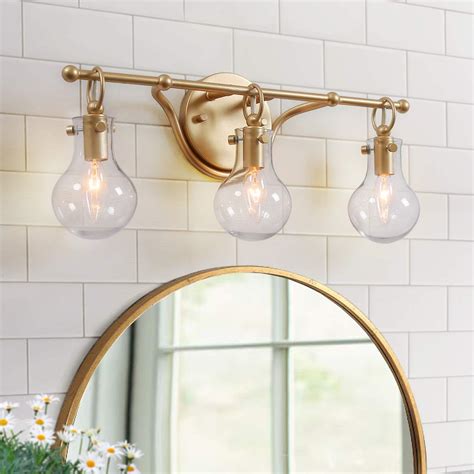 Champagne Gold Bathroom Light Fixtures Champagne Gold Vanity Light Wayfair With An Elegant