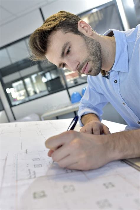 Young Architect Designing A New Concept Stock Photo Image Of Concept