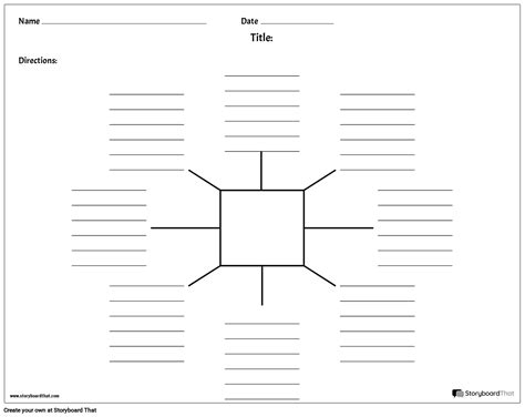 Blank Spider Diagram Template