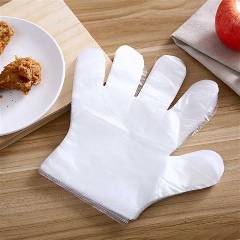 400 100pcsset Food Plastic Gloves Disposable Gloves For Restaurant