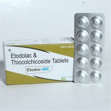 Etodor Mr Etodolac And Thiocolchicoside Tablets At Rs 258box Etodolac