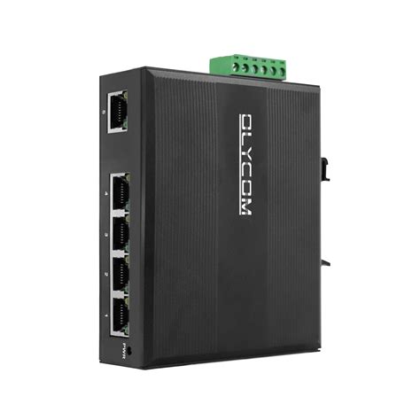 Gigabit 5 Port Industrial Ethernet Switch Hub Support Poe At Af